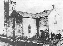 Kościół parafialny w Knock, miejsce objawienia. Zdjęcie z końca XIX w.